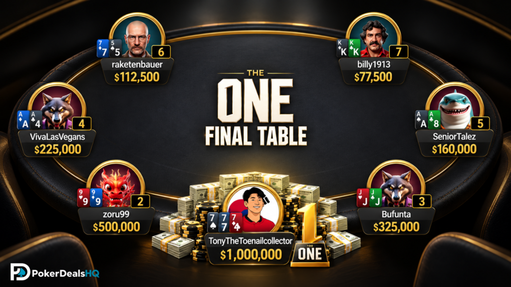 CoinPoker The One final table results and payouts 