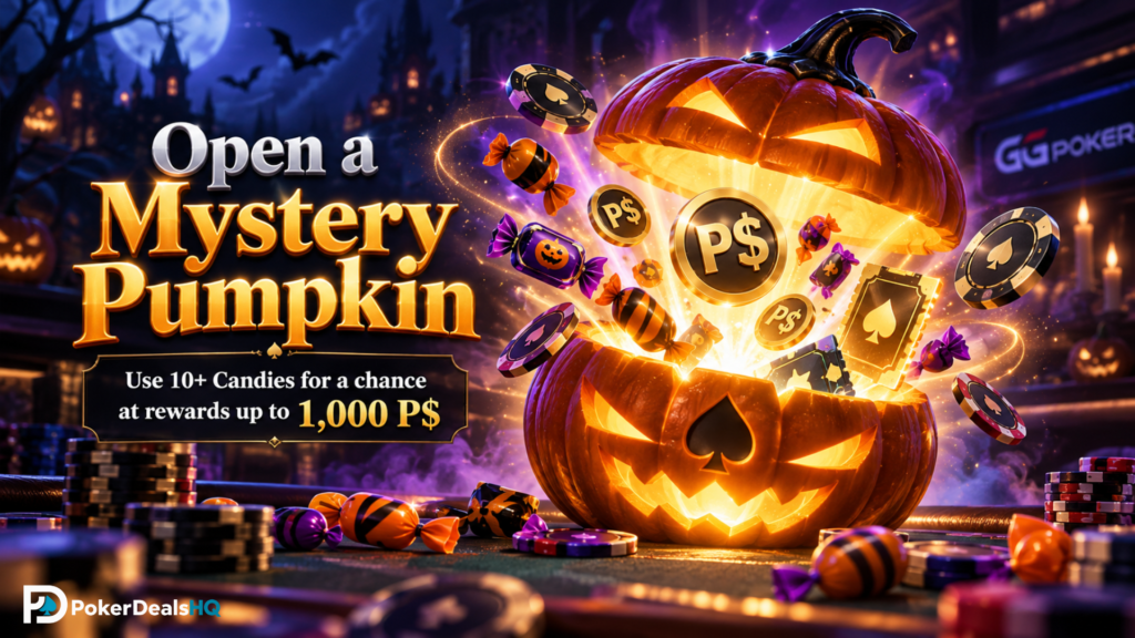 GGPoker Mystery Pumpkin rewards up to 1,000 P$